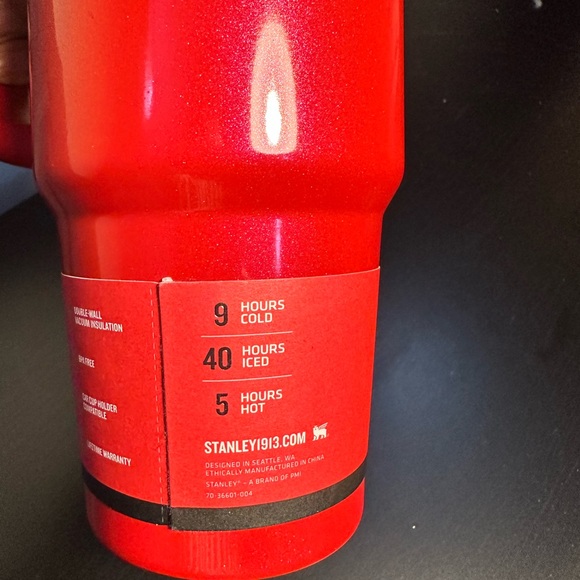 NWT. Stanley x E.L.F. 30oz Stainless Steel H2O FlowState Quencher Tumbler, Red - Picture 4 of 8